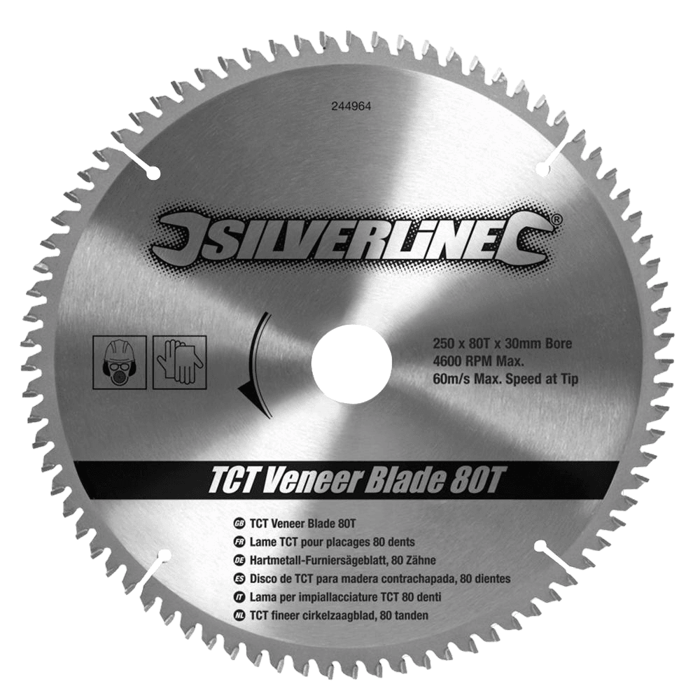Silverline Zaagblad 250 x 30/25/20/16 mm 80 Tands