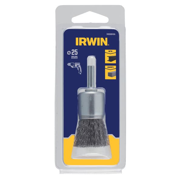 IRWIN Komstaaldraadborstel (boormachine) voor metaal, beton - fijn, diameter 25mm. thumbnail 3