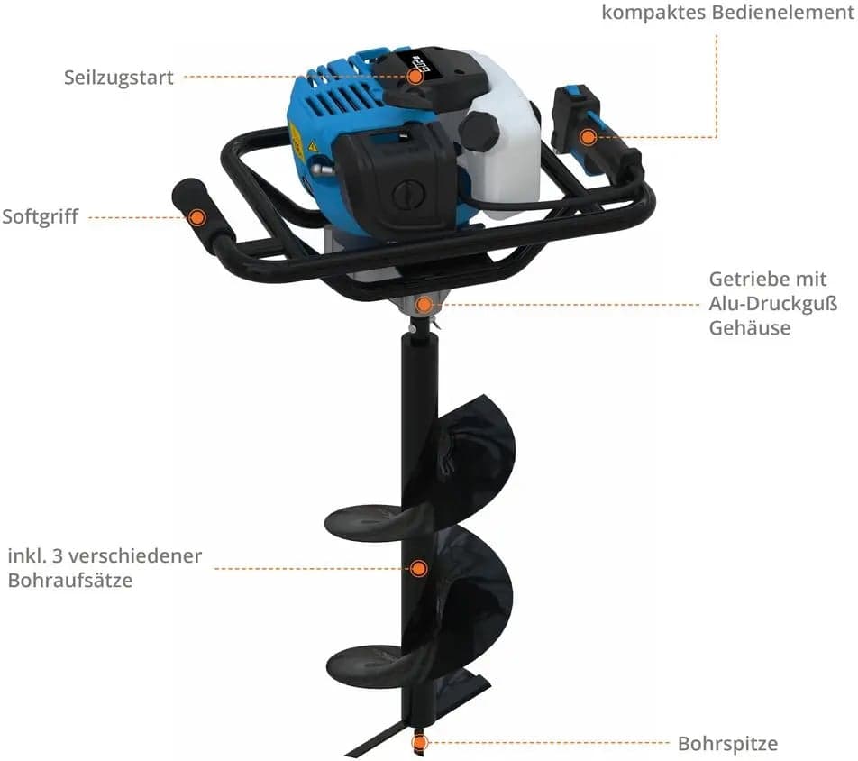 Güde GE 1450.1 Benzine Grondboor - 2 PK thumbnail 2