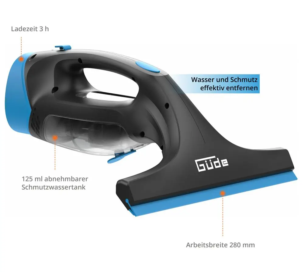 Güde GAFS 280 Accu Raamreiniger - Inclusief accu&lader thumbnail 10