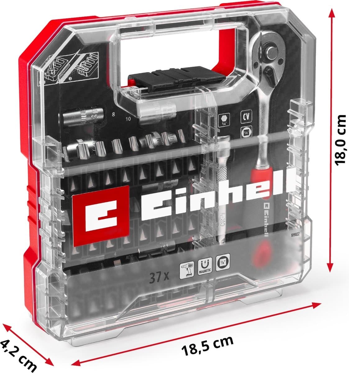 Einhell Dop&Bitsetset 37-Delig L-Case thumbnail 3