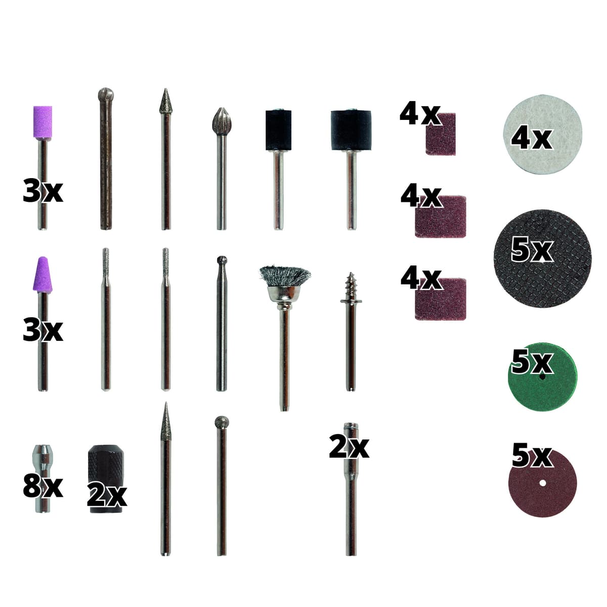 Einhell Slijp- en Graveer Accessoireset - 61-delig - Geschikt voor TE-MT 18/34 Li Solo, TE-MT 7,2 Li, TC-MG 135 E