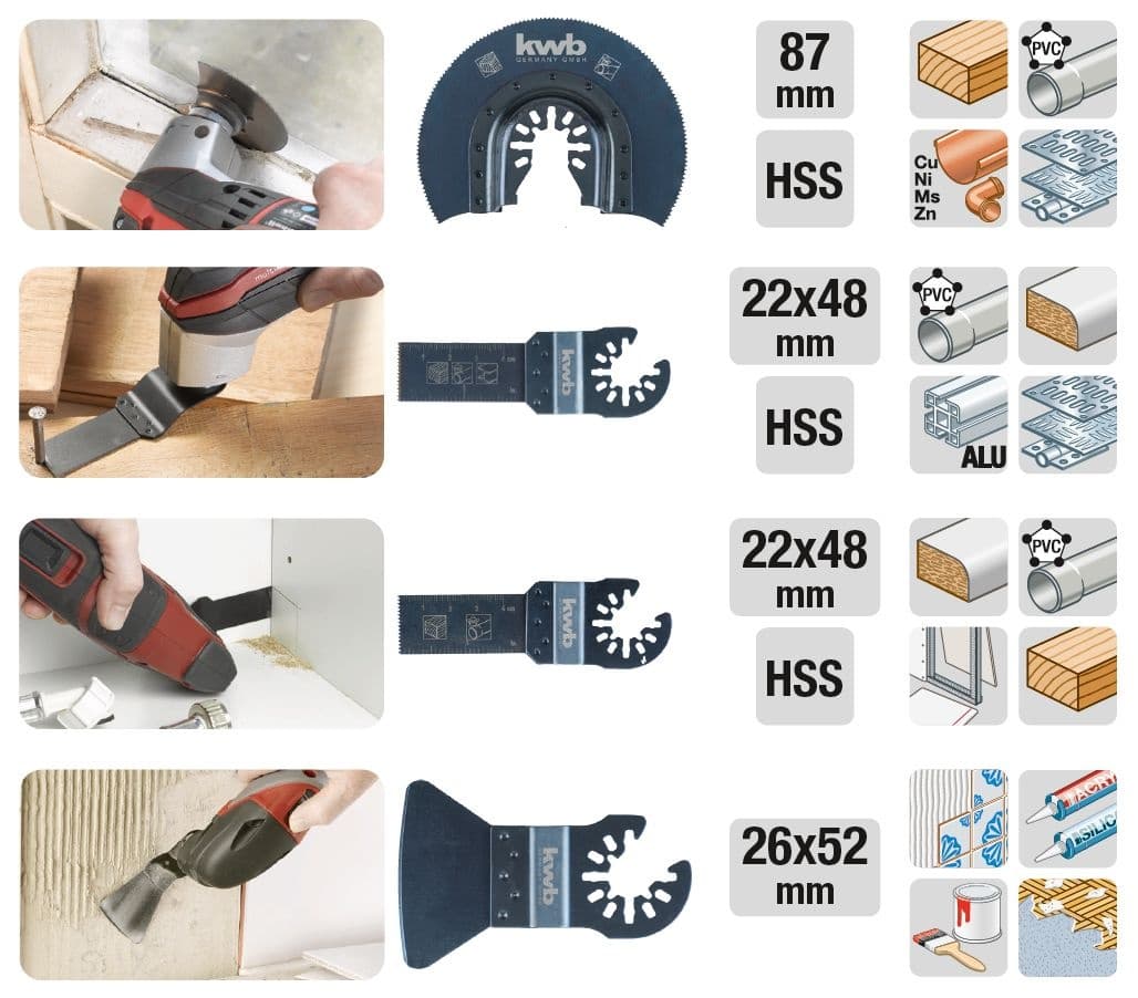 KWB Multitool Accessoireset 4-delig thumbnail 4