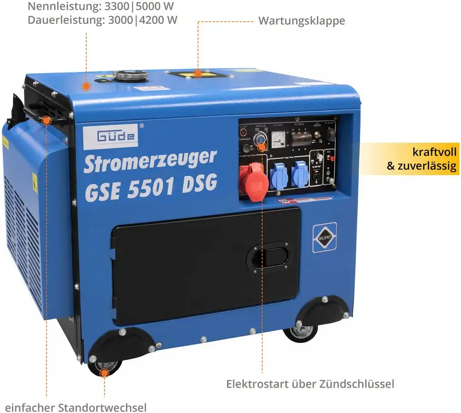 Güde Diesel Generator GSE 5501 DSG thumbnail 3