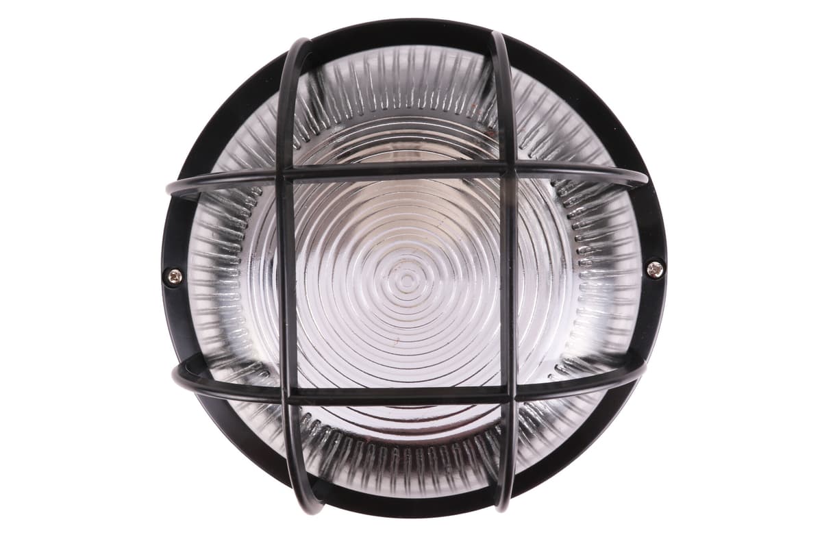 Bulleye lamp rond zwart