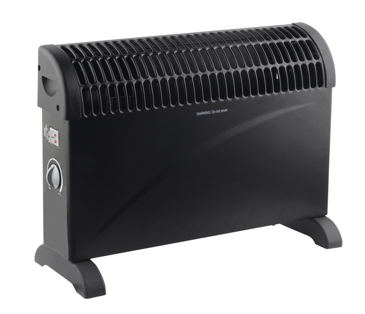 Convector heater 750/1250/2000W middel zwart