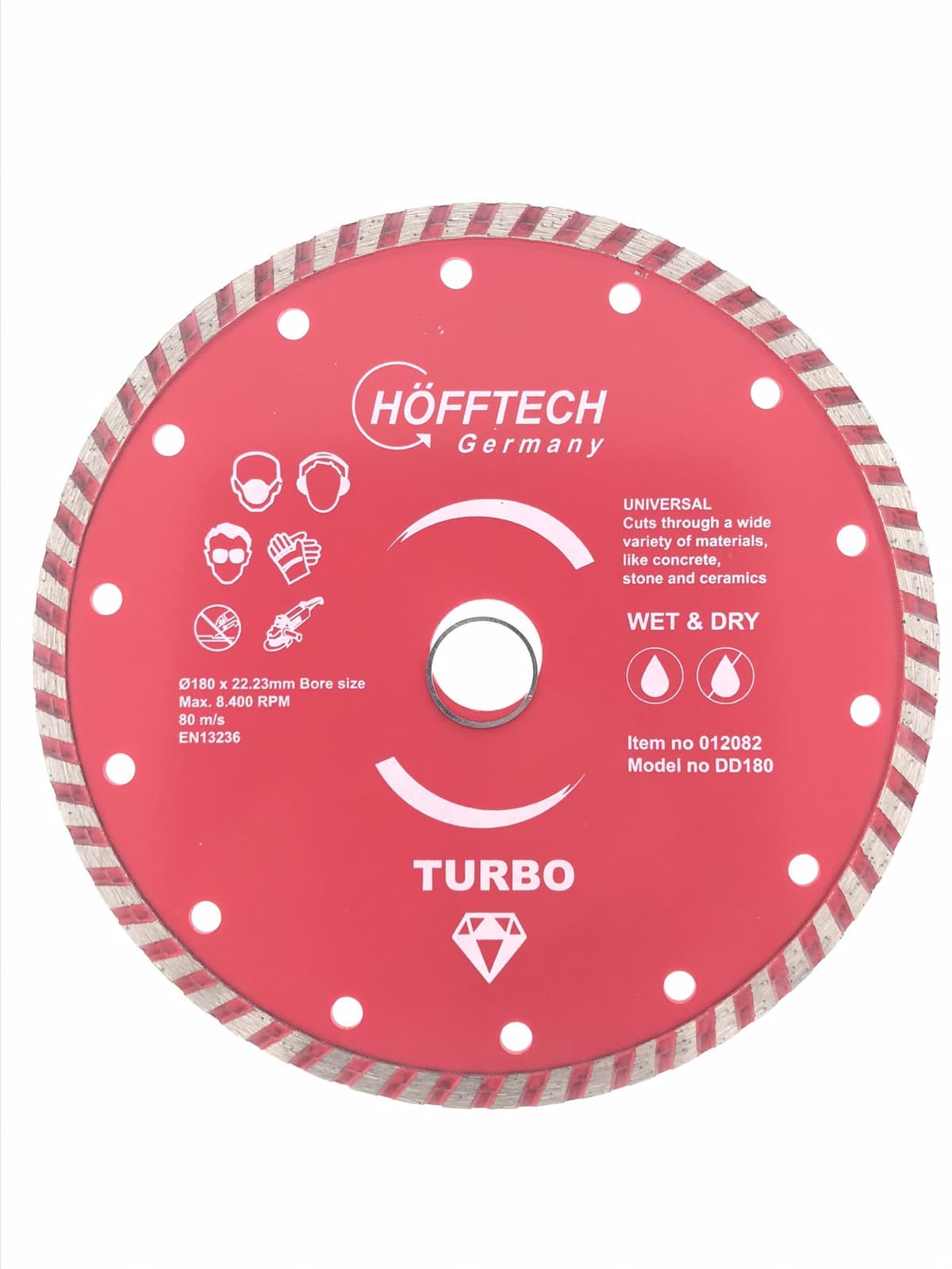 Diamantschijfø180 mm nat/droog