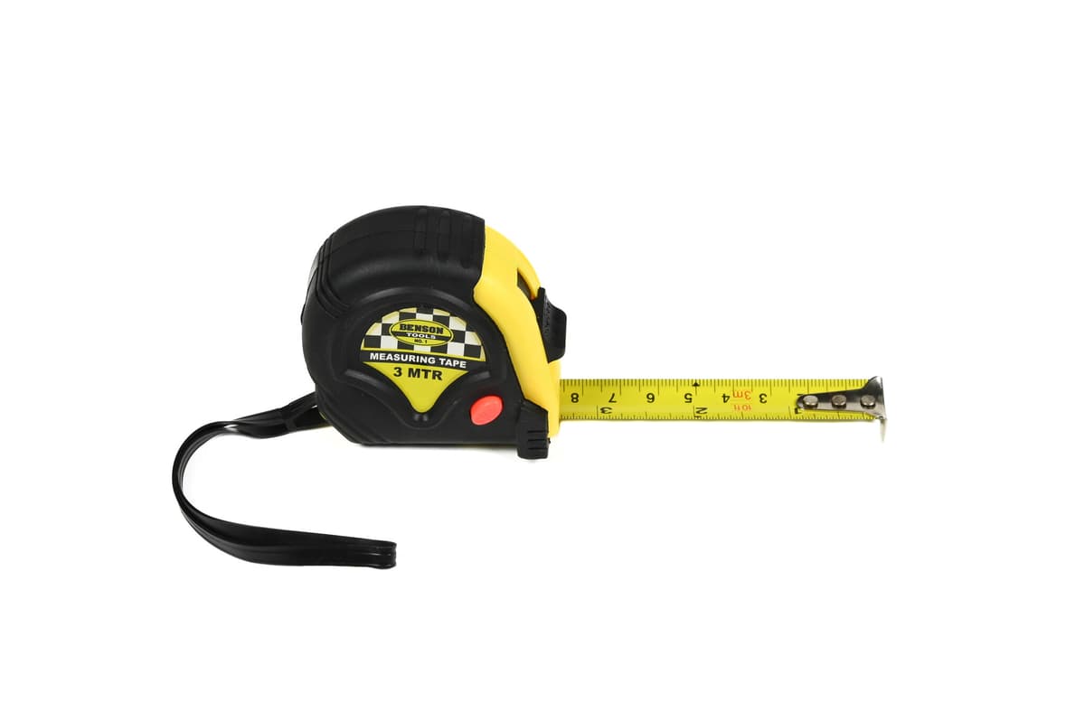 Rolbandmaat rubber 3 mtr x 16 mm