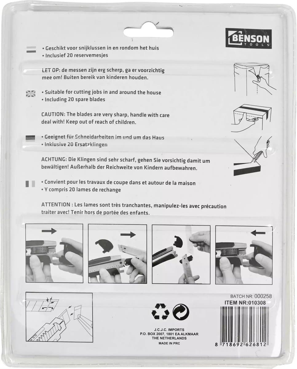 Afbreekmessen set 9 mm en 18 mm + 20 reservemessen thumbnail 3