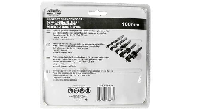 Benson Boorset 5 dlg slangenboor 100 mm thumbnail 4