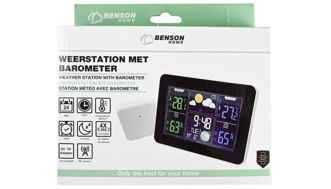 Benson Weerstation met barometer in-en outdoor thumbnail 4