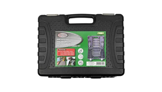 Ratel ring-steek sleutel 12 dlg + koffer thumbnail 2