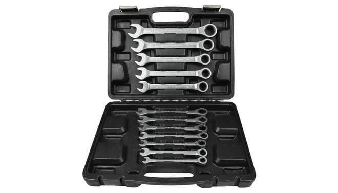 Ratel ring-steek sleutel 12 dlg + koffer thumbnail 4