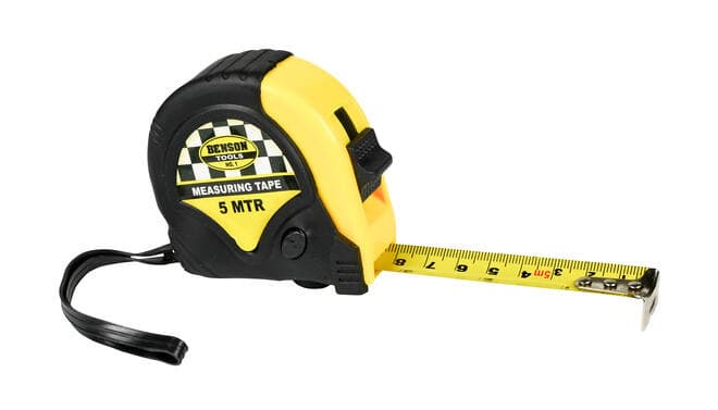 Rolbandmaat rubber 5 mtr x 19 mm