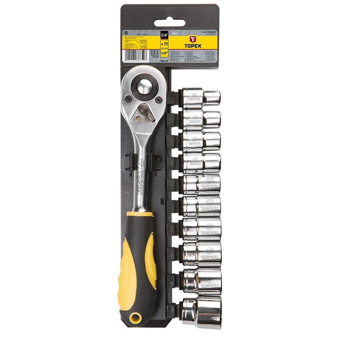 Topex Doppen + Ratel 1/2", 11 Delig