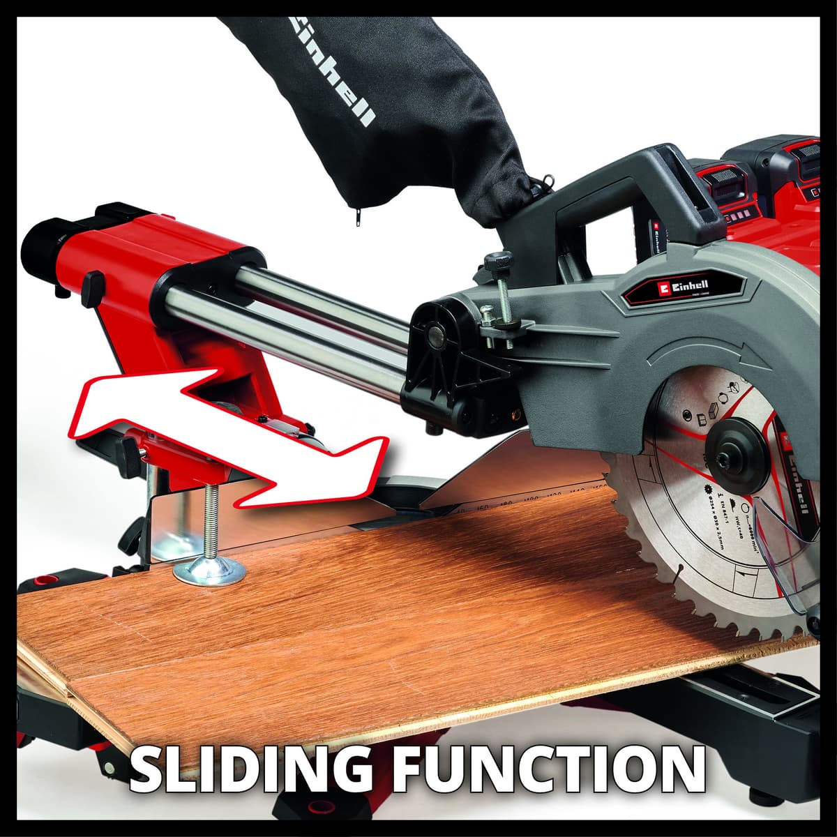 Einhell TE-SM 36/10 L Li Solo - Accu Radiaal-, Afkort-/Verstekzaag -Ø254 mm - Power X-Change thumbnail 6