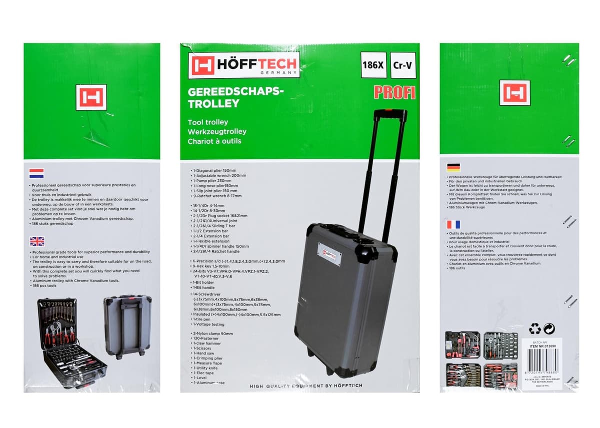 Benson Gereedschapskoffer-trolley 186 dlg thumbnail 4