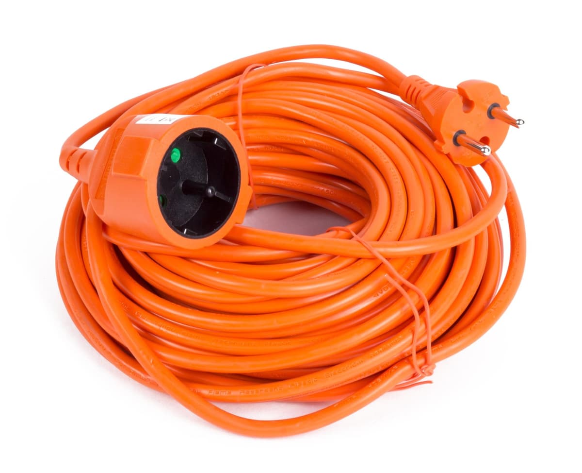 Benson Verlengsnoer 2 x 1.0 20 mtr oranje