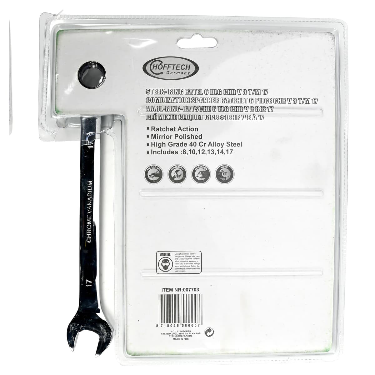 Benson Steek- en Ringratelsleutelset 6-delig Cr-V (007703) thumbnail 2