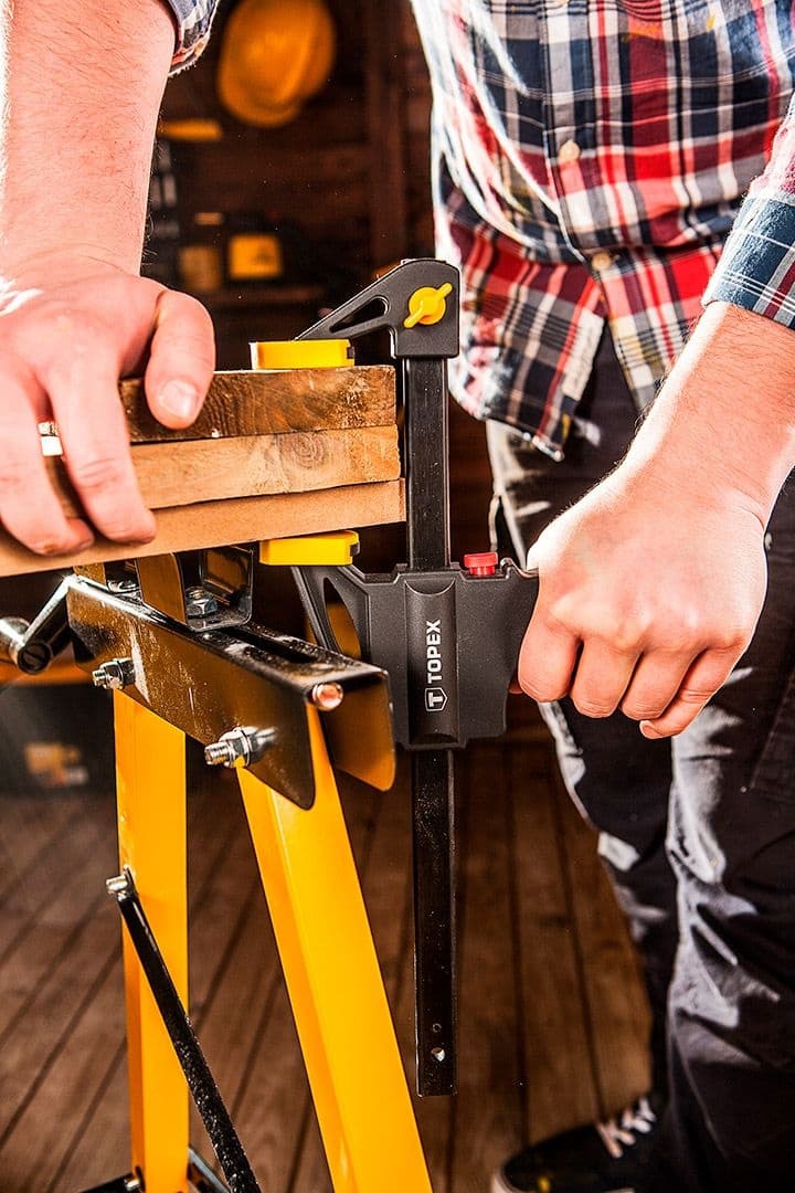 TOPEX Eenhandlijmklem 200x60mm, snelklem thumbnail 2