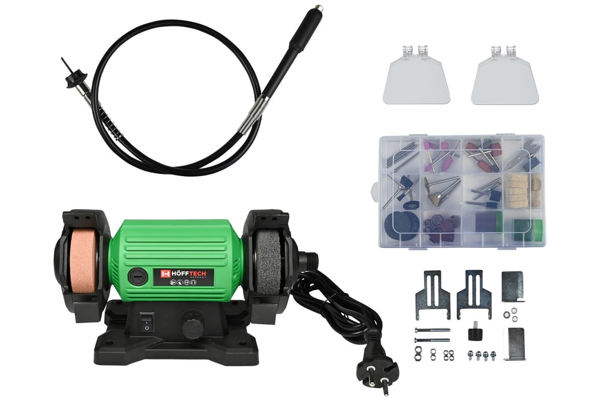 Benson Multifunctionele werkbankslijpmachine 120 Watt inclusief accessoires