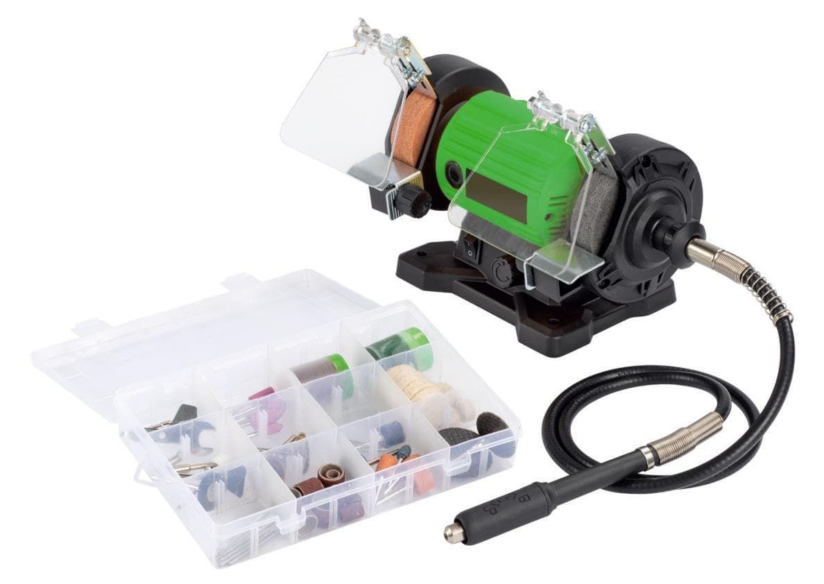 Benson Multifunctionele werkbankslijpmachine 120 Watt inclusief accessoires thumbnail 5