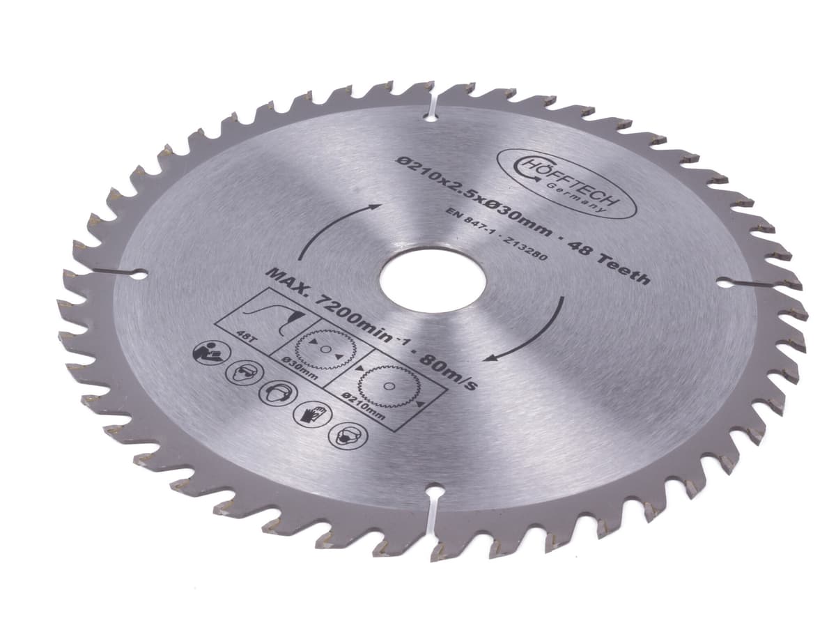 Hofftech Cirkelzaagblad 210 x 48 tands thumbnail 4