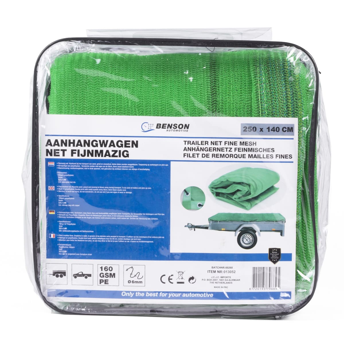 Aanhangwagen net fijnmazig 2,5 x 1,4 mtr in tas thumbnail 2