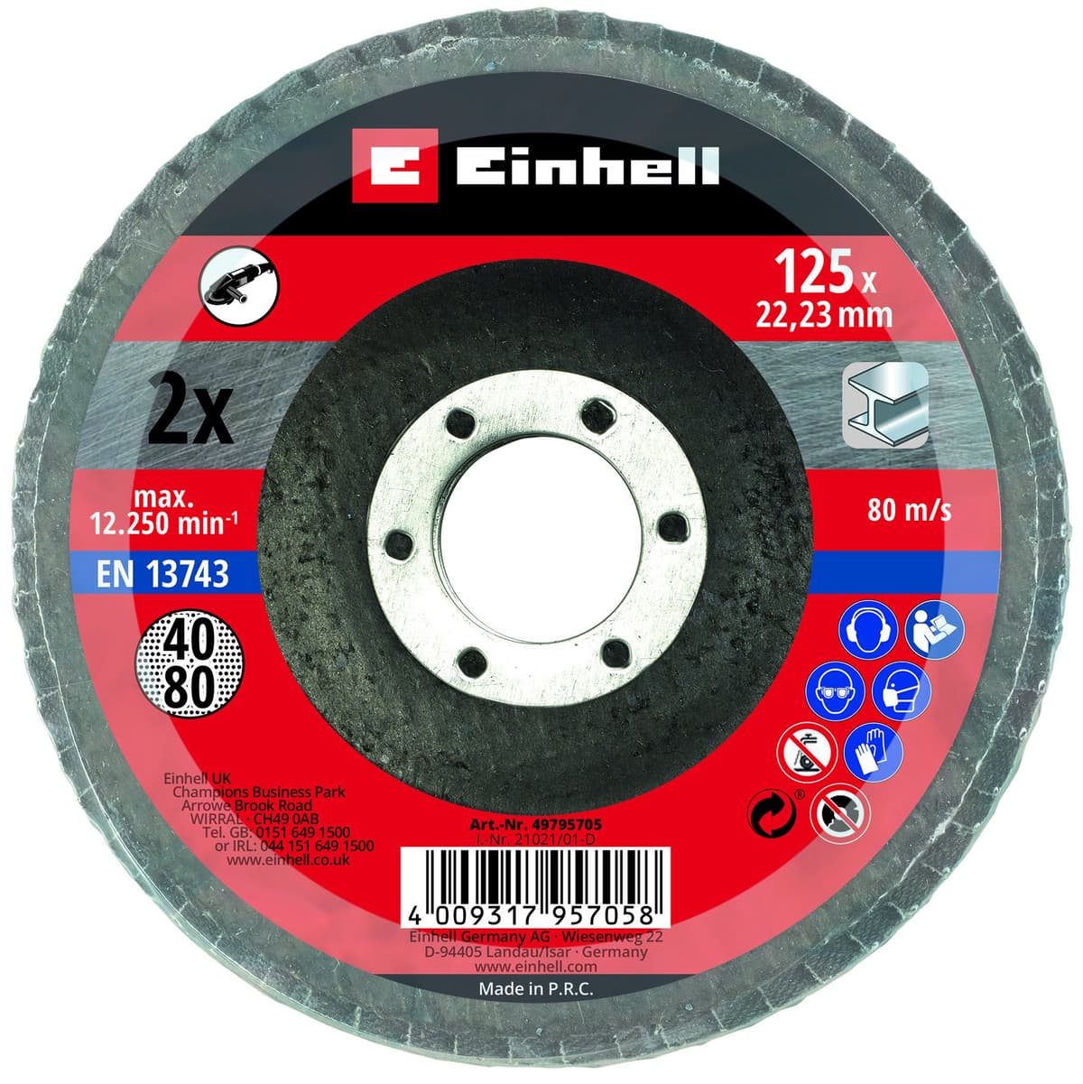 Einhell Lamellenschijvenset - 2-delig -Ø125x22 mm - Cut-Fix thumbnail 4