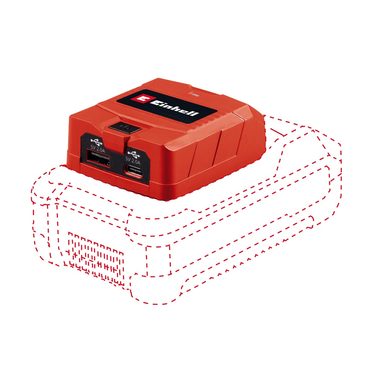 Einhell TC-CP 18 Li USB A/C-Solo - Accu USB-Powerbank - Power X-Change