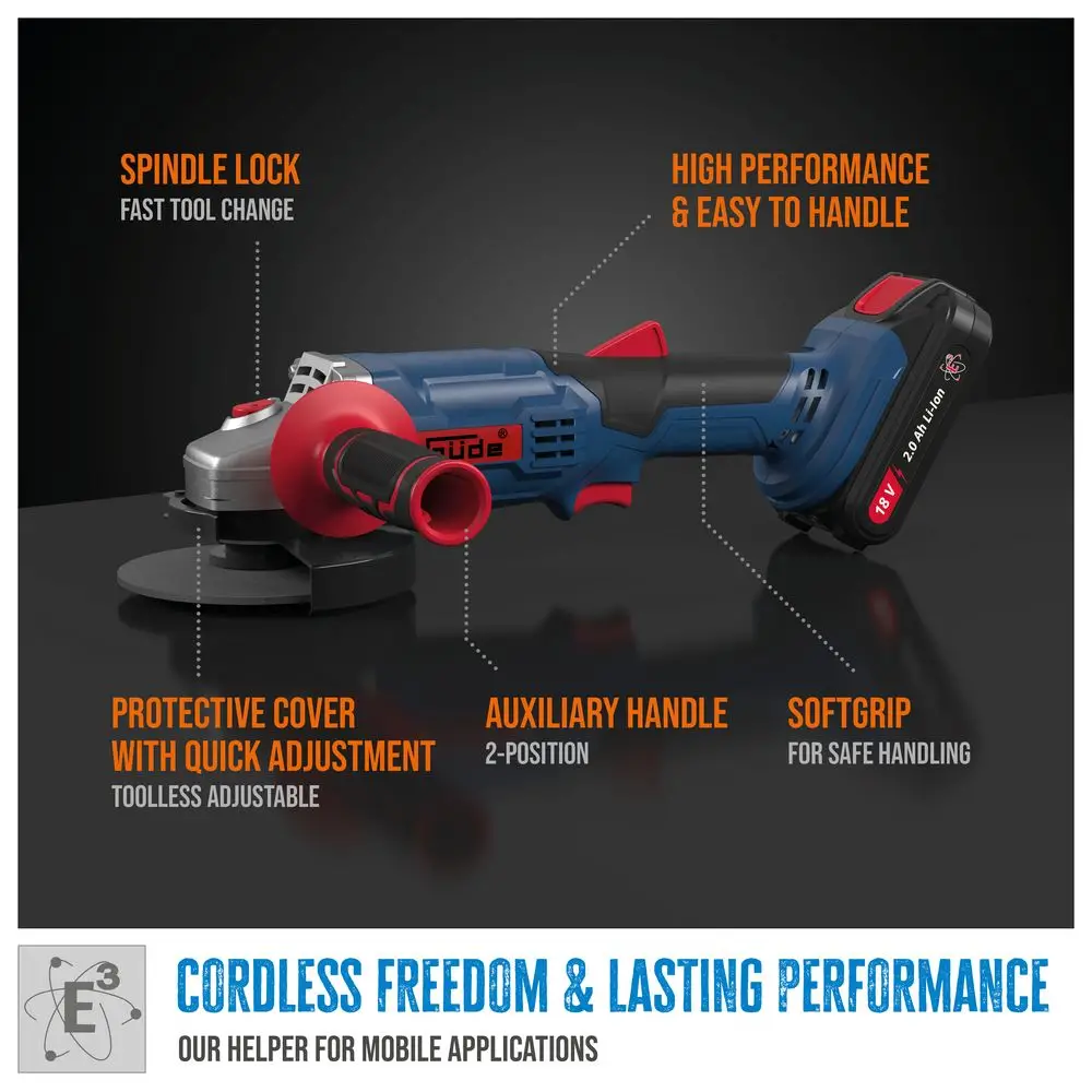 Güde WS 18-0 Akku Haakse slijper 125mm thumbnail 5