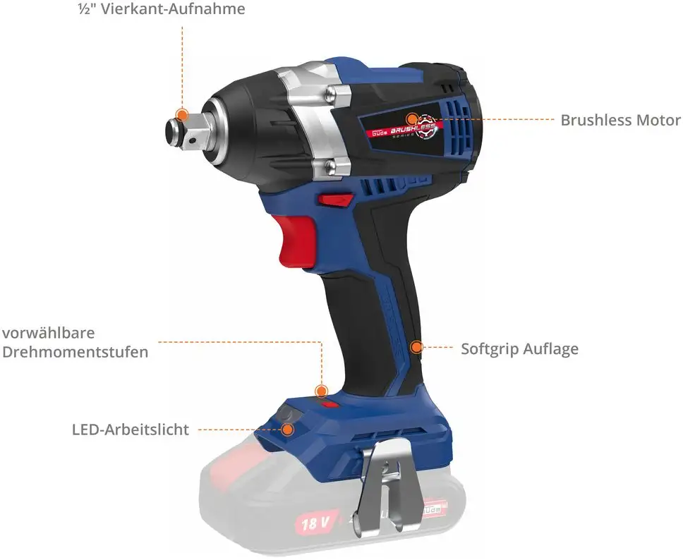 Güde Accu Slagmoersleutel BSS 18 1/2-0 BL thumbnail 3
