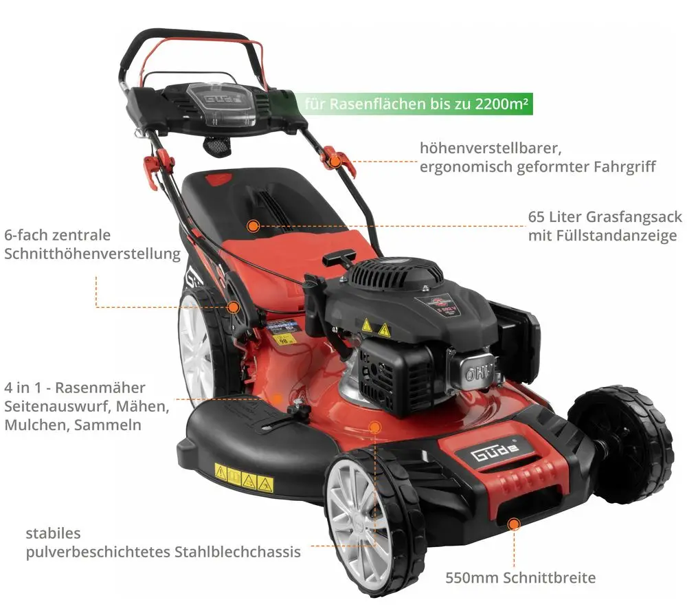 Güde BIG WHEELER 554.3 R - Benzine Grasmaaier thumbnail 8