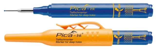 Pica-Ink 150/41 Markeerstift voor diepe gaten Blauw– Precisie tot in de kleinste hoeken