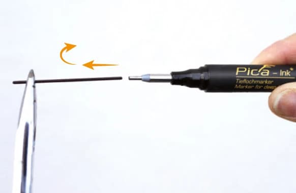 Pica-Ink 150/41 Markeerstift voor diepe gaten Blauw– Precisie tot in de kleinste hoeken thumbnail 7