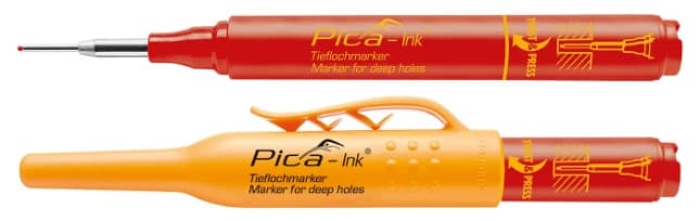 Pica-Ink 150/40 Markeerstift voor diepe gaten rood thumbnail 3