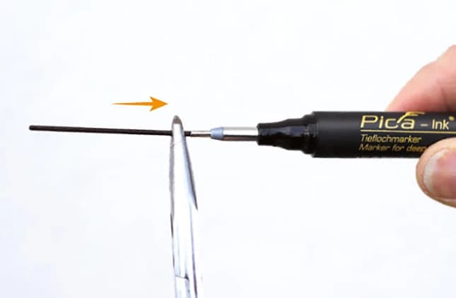 Pica-Ink 150/40 Markeerstift voor diepe gaten rood thumbnail 4