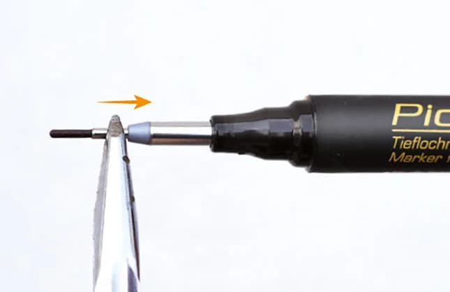 Pica-Ink 150/40 Markeerstift voor diepe gaten rood thumbnail 6