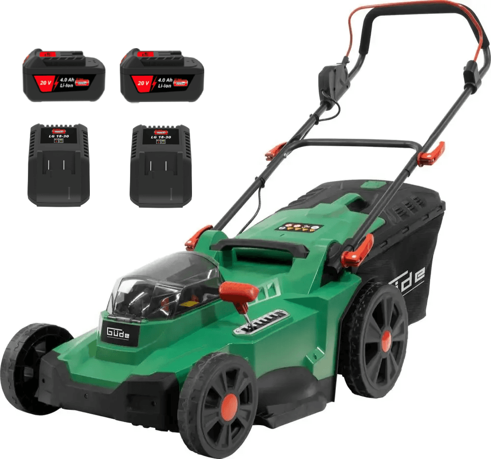 Güde Accu Grasmaaier 430/40-8 Inclusief  2x 4,0 Ah Accu&Lader - 43cm