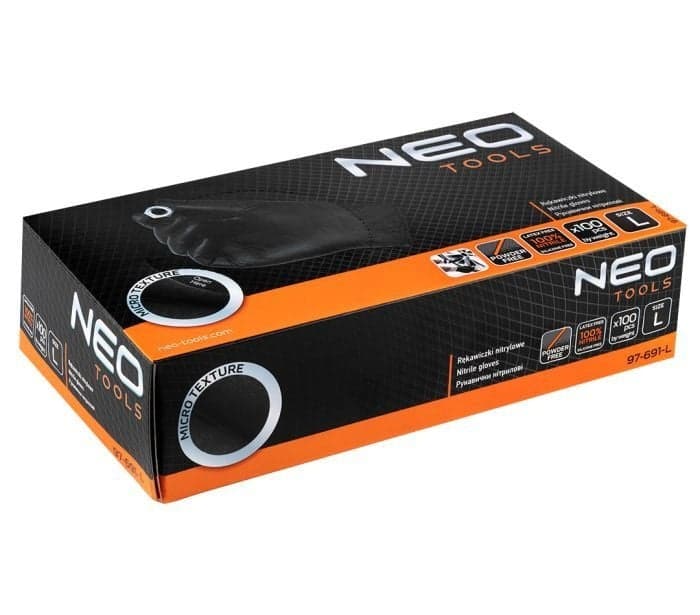 Nitril handschoenen, zwart 100 stk, maat L thumbnail 4