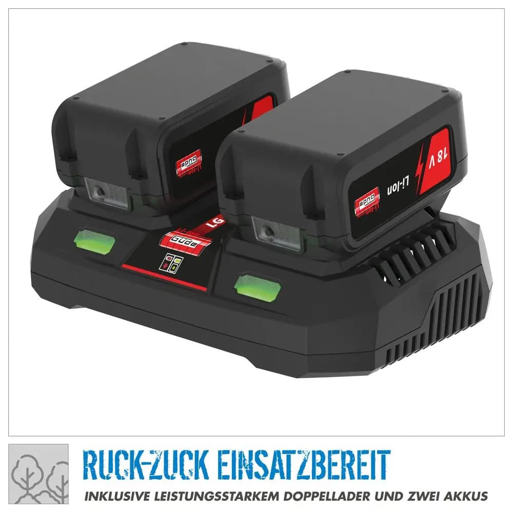 Güde FS 36-302-30 Accu Bosmaaier - 18V E³  Inclusief Accu&accessoires - STARTERKIT thumbnail 7