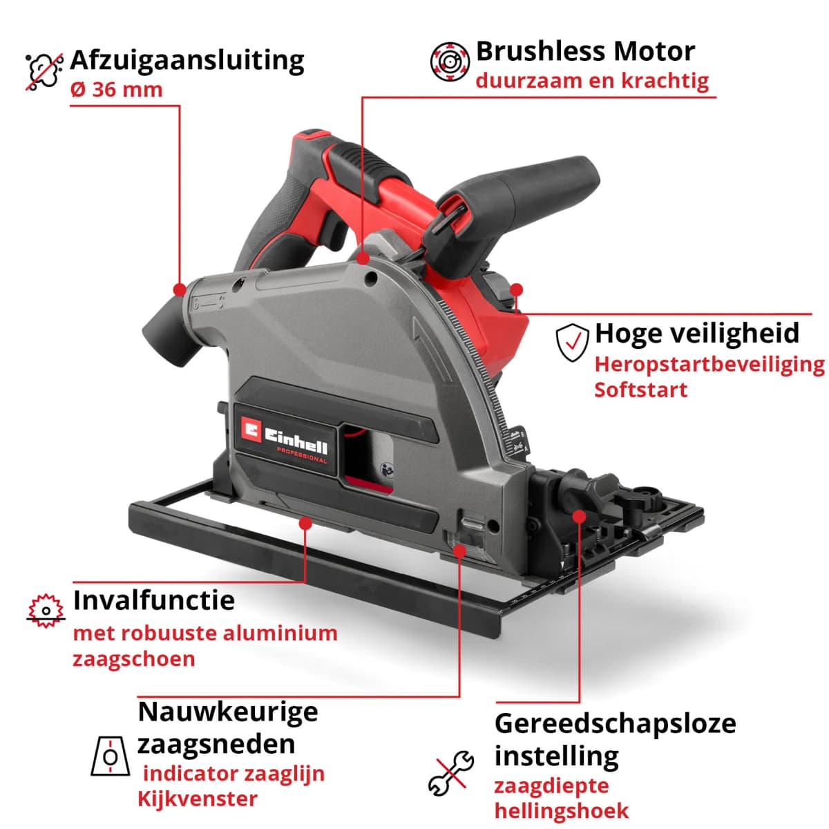Einhell TP-PS 18/165 Incl geleiderail, M-Case&4.0Ah starterkit thumbnail 6