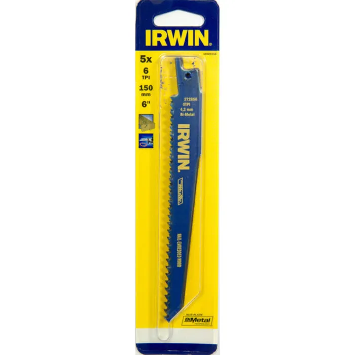 Reciprozaagblad 152mm 6TPI, zagen van hout met spijkers thumbnail 4