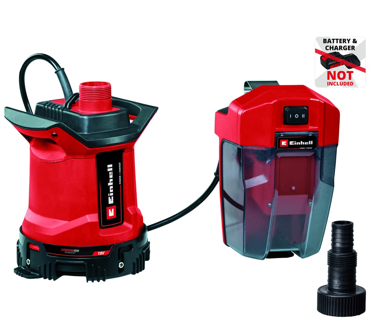 Einhell Accu Vuil-/Schoonwaterpomp GE-DP 18/25 LL Li– Solo thumbnail 2