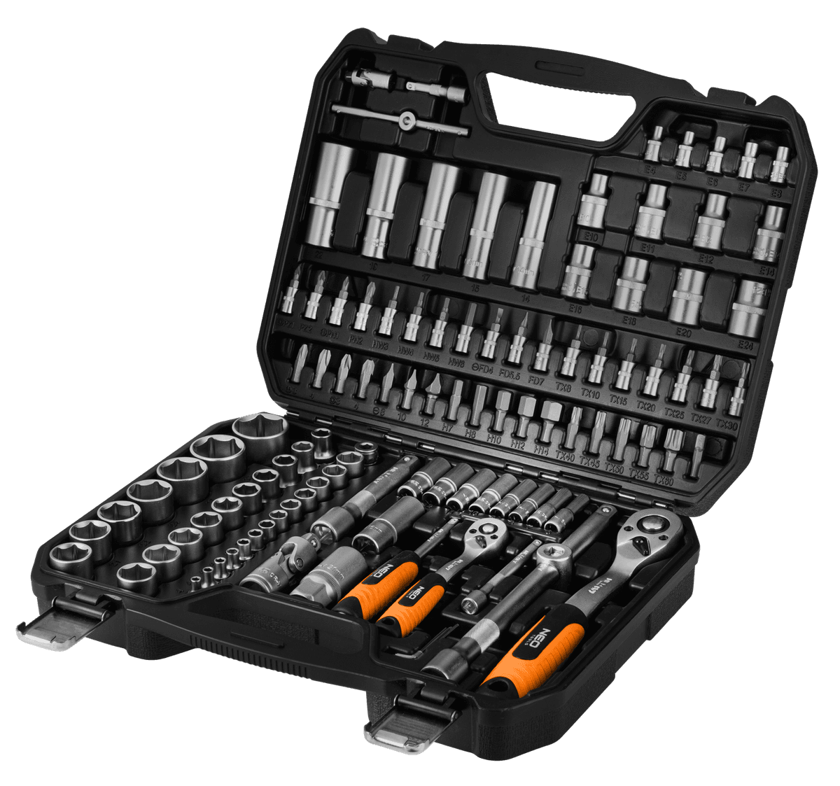 NEO Doppenset 1/4"– 1/2"110-delig