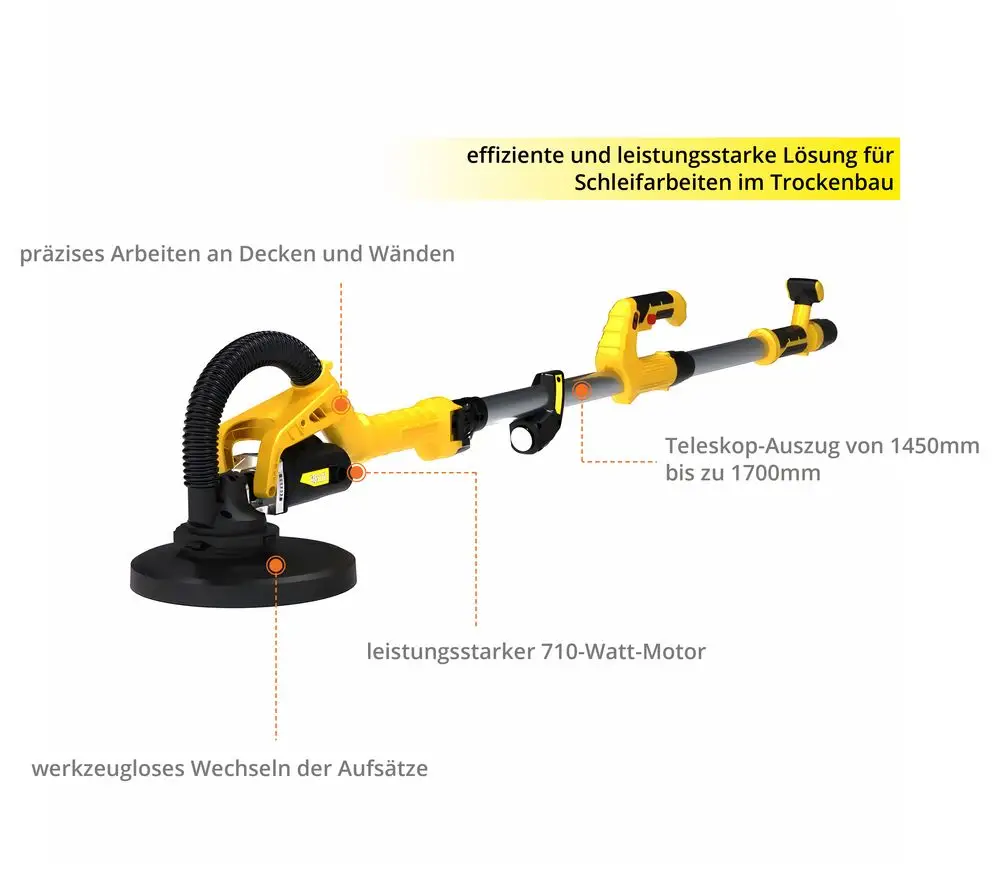 Güde GTBS 710 wand- en plafond schuurmachine 710W thumbnail 5