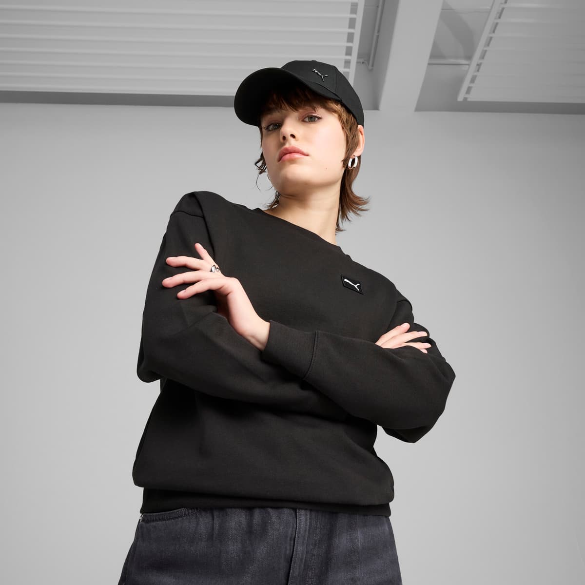 ESS Metal PUMA CAT baseballpet, Zwart, Maat S thumbnail 4