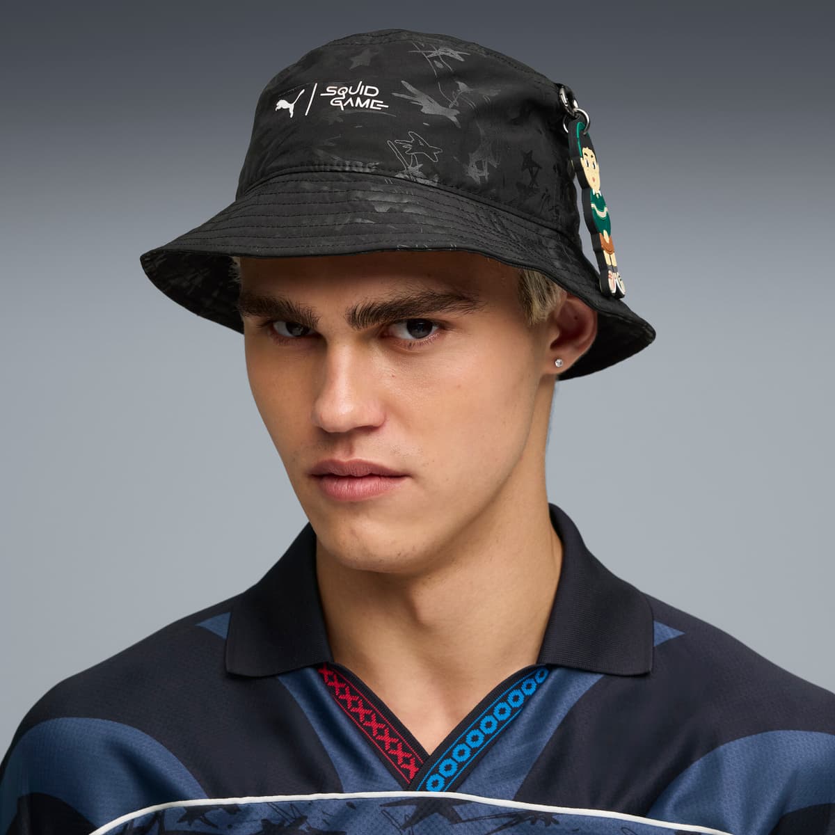 PUMA x SQUID GAME buckethat, Zwart, Maat L thumbnail 5