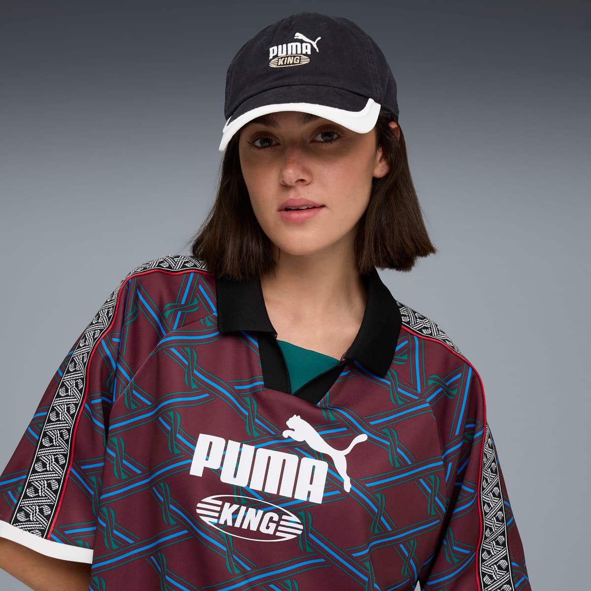 PUMA KING baseballpet met lage kromming, Zwart thumbnail 4