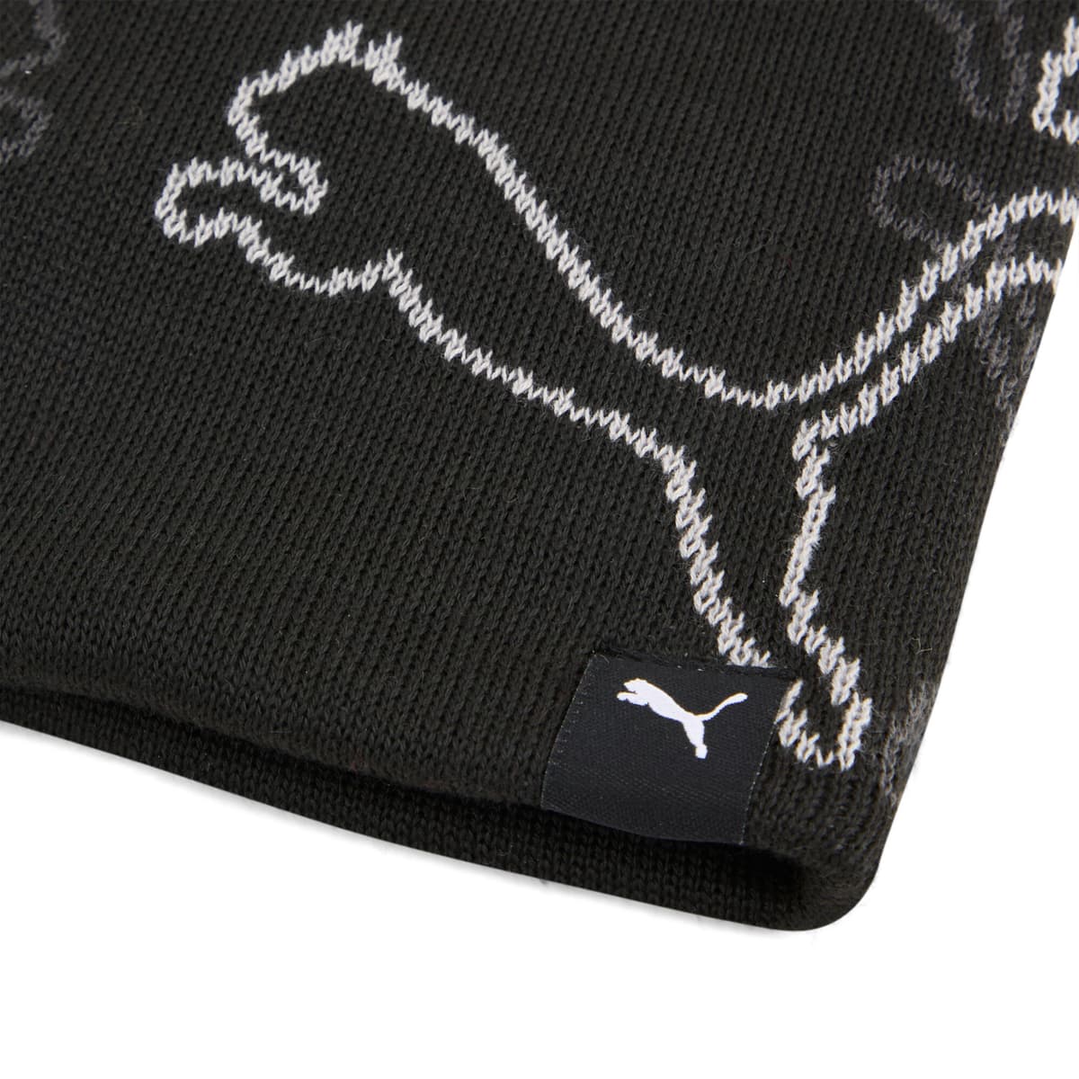 PUMA Cat Graphic beanie zonder boord, Zwart thumbnail 2